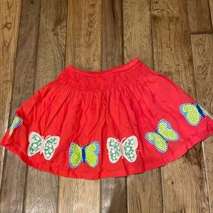 Mini Boden butterfly appliqué skirt